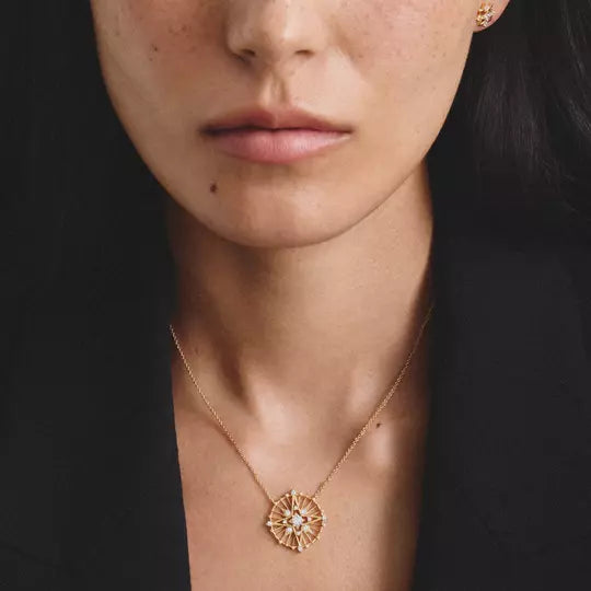 Thomas Sabo Gold Disc Star Necklace
