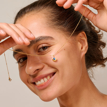 Enamel Copenhagen Soleil Necklace Cornflower