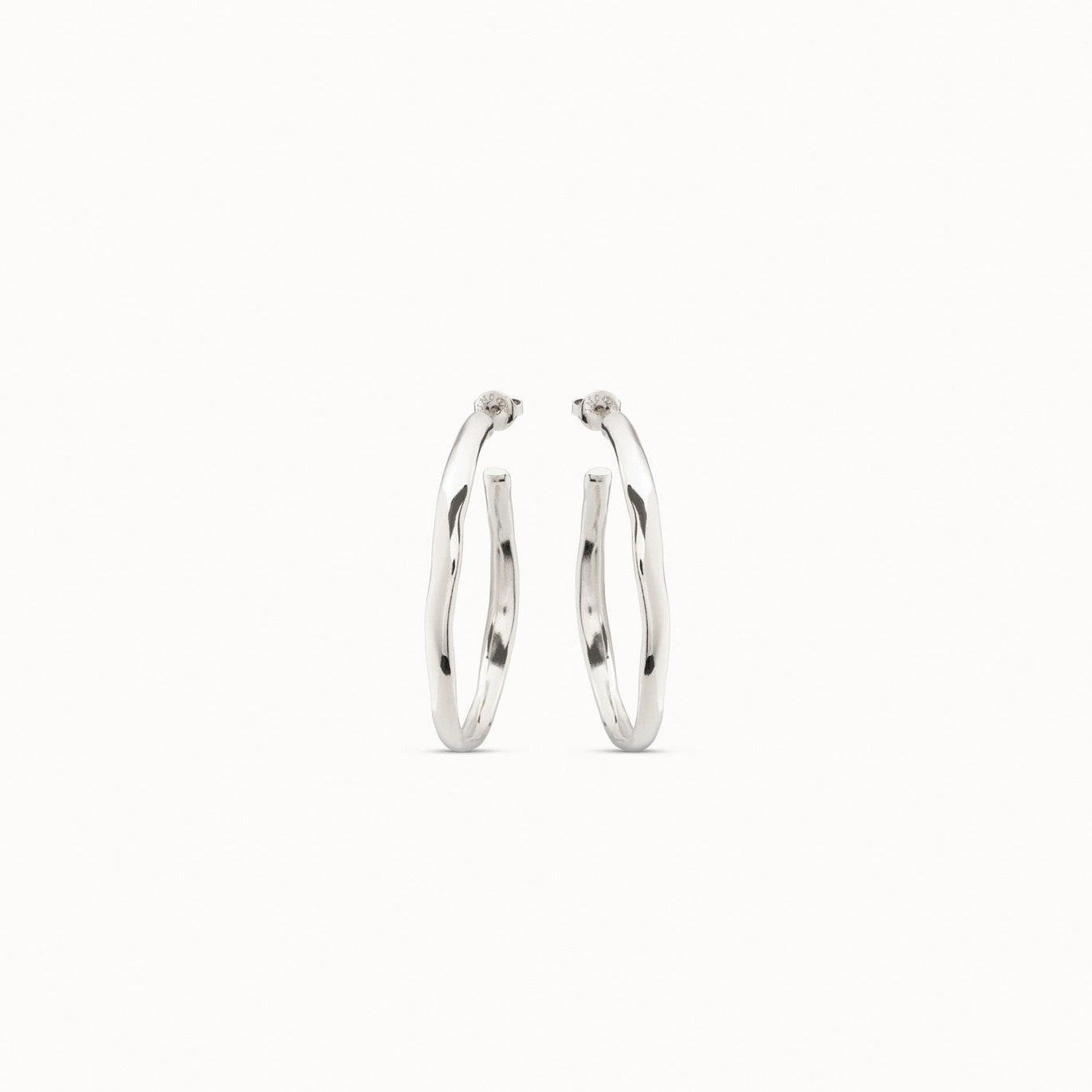 UNO de 50 Silver Tone Hoop Earrings