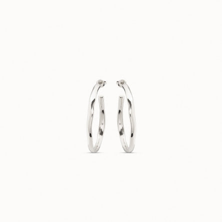 UNO de 50 Silver Tone Hoop Earrings