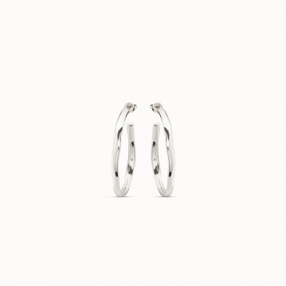 UNO de 50 Silver Tone Hoop Earrings