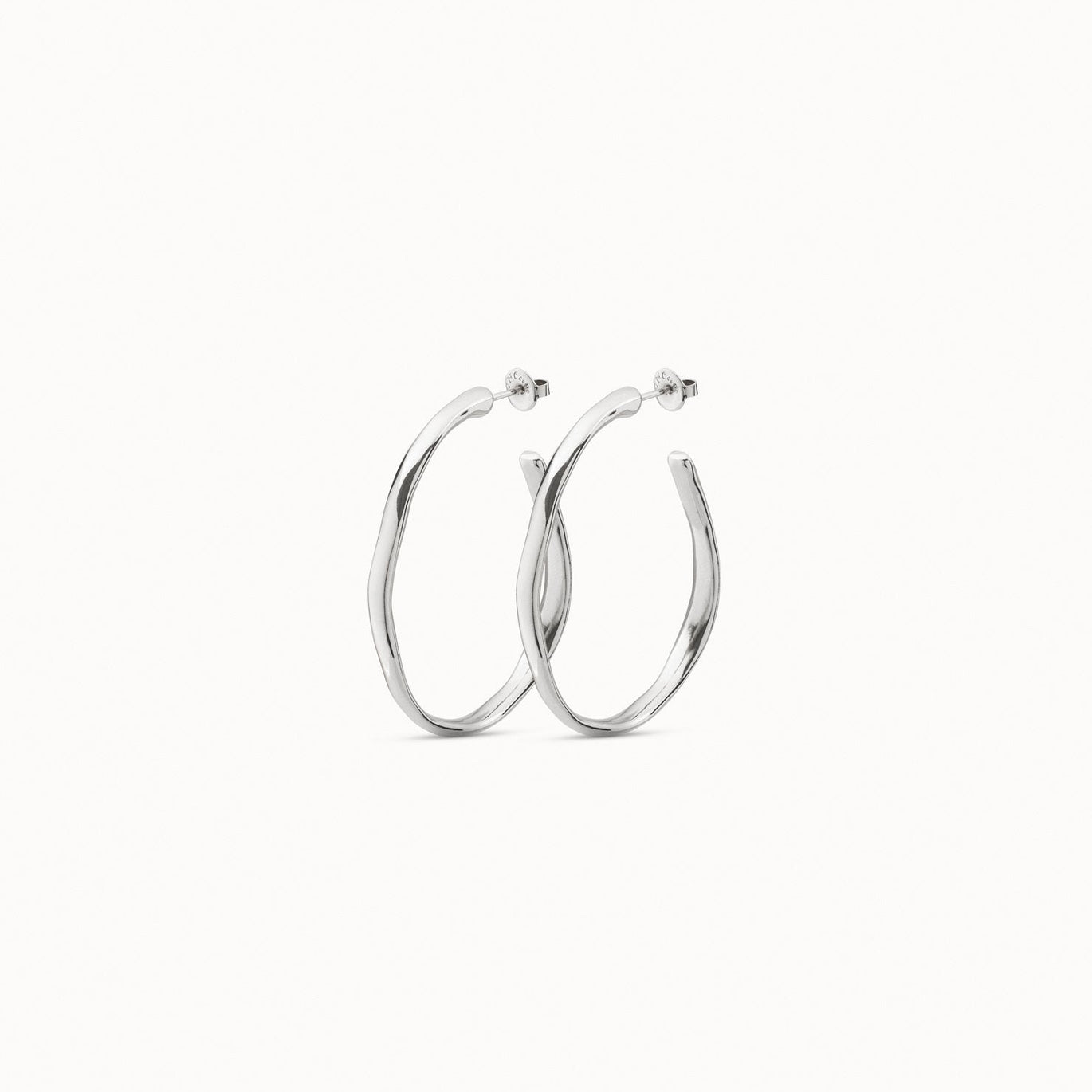 UNO de 50 Silver Tone Hoop Earrings
