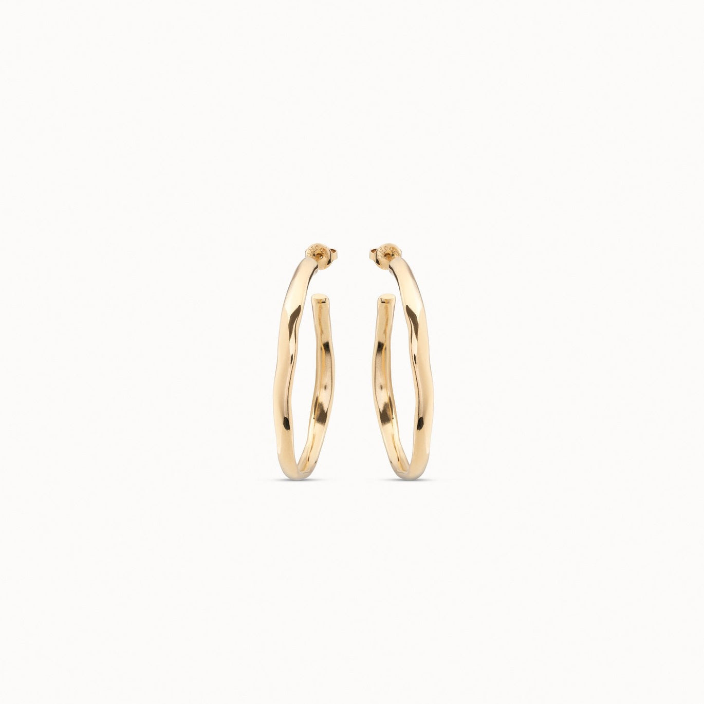 Uno De 50 Gold Plated Open Hoop Earrings