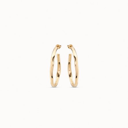 Uno De 50 Gold Plated Open Hoop Earrings