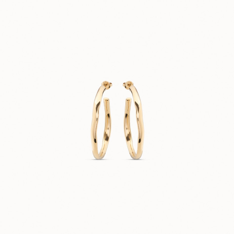 Uno De 50 Gold Plated Open Hoop Earrings