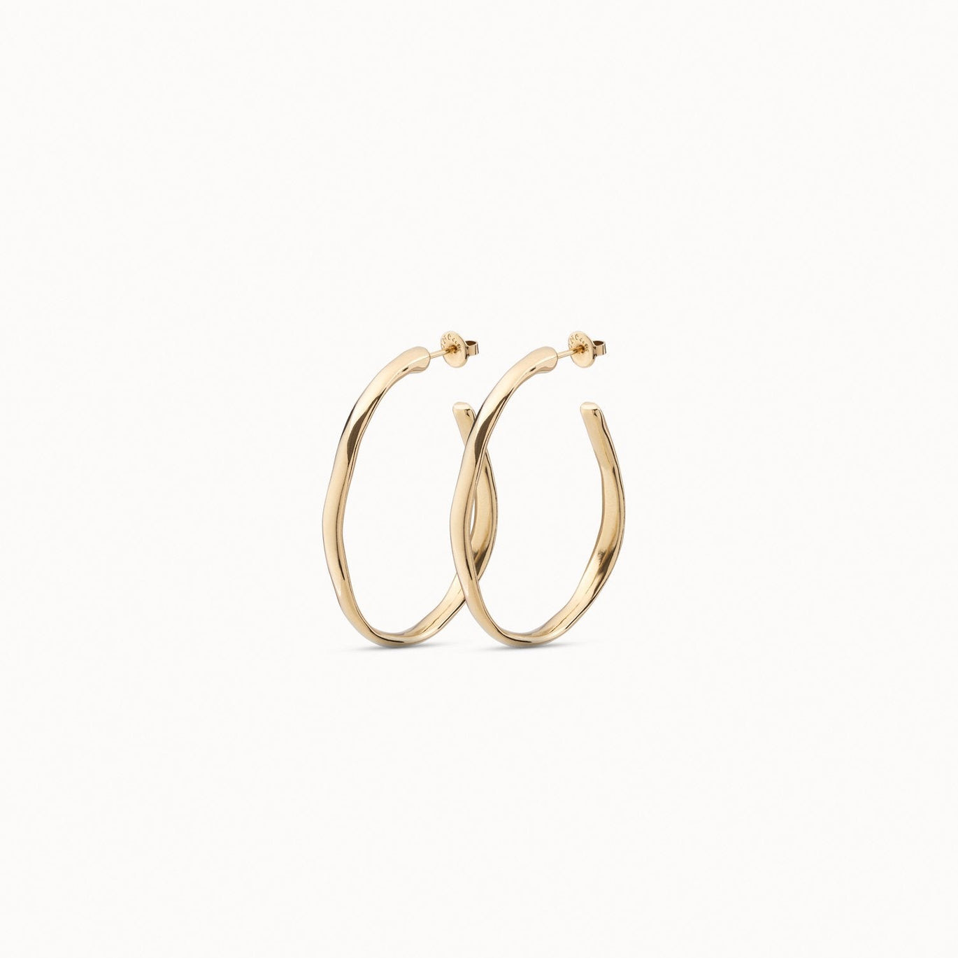 Uno De 50 Gold Plated Open Hoop Earrings