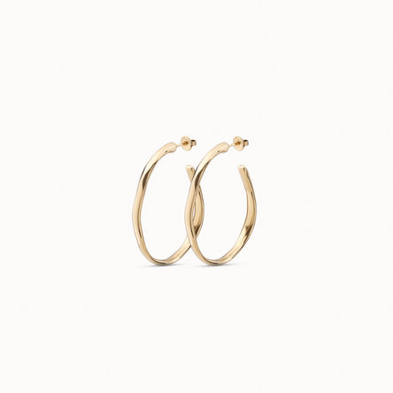 Uno De 50 Gold Plated Open Hoop Earrings