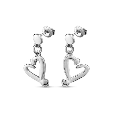 Uno De 50 Nailed Heart Drop Earrings