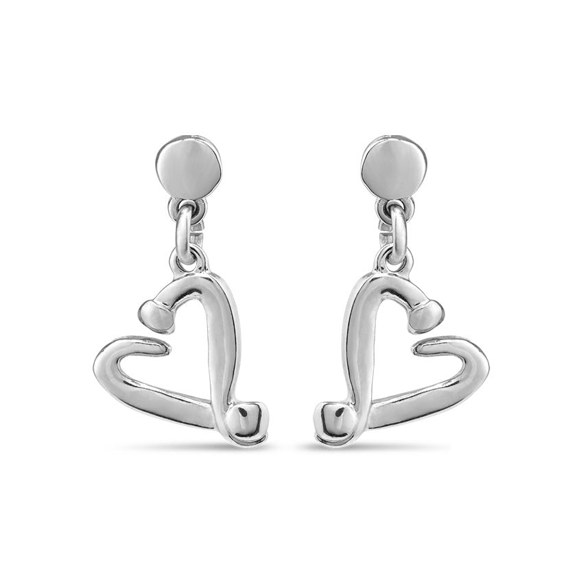 Uno De 50 Nailed Heart Drop Earrings