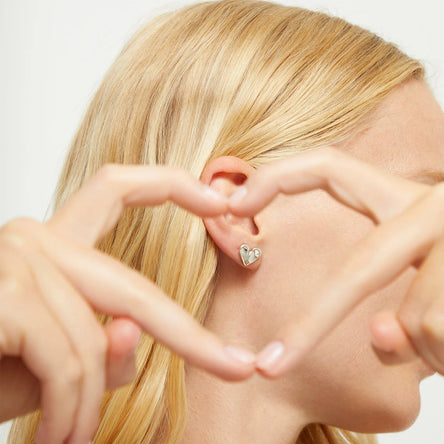 Uno de 50 Heart Stud Earrings