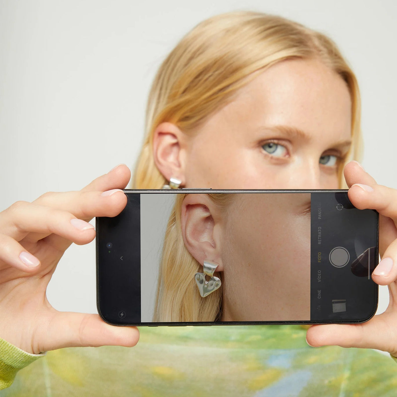 Uno de 50 Heart Drop Stud Earrings