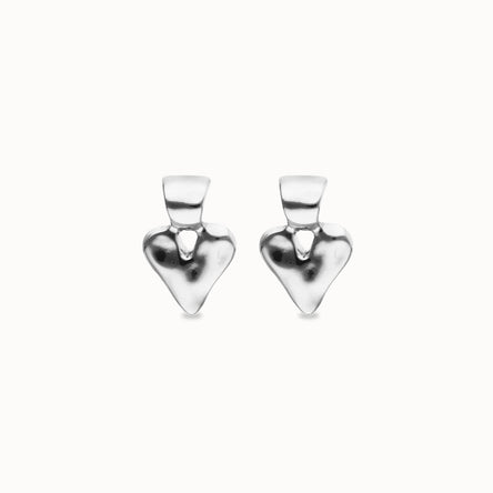 Uno de 50 Heart Drop Stud Earrings