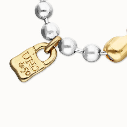 Uno de 50 Beaded Two-tone Bracelet
