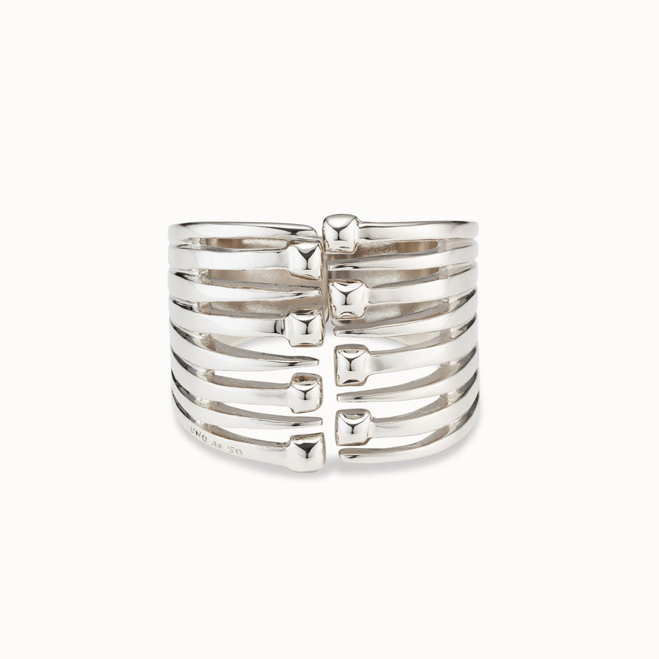 UNO De 50 Silver-Plated bracelet with multiple nail heads
