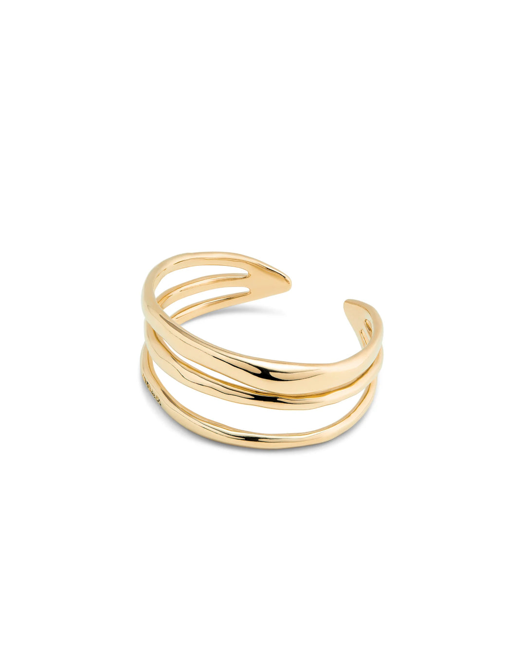 Uno De 50 Gold Triple Rigid Cuff Bracelet