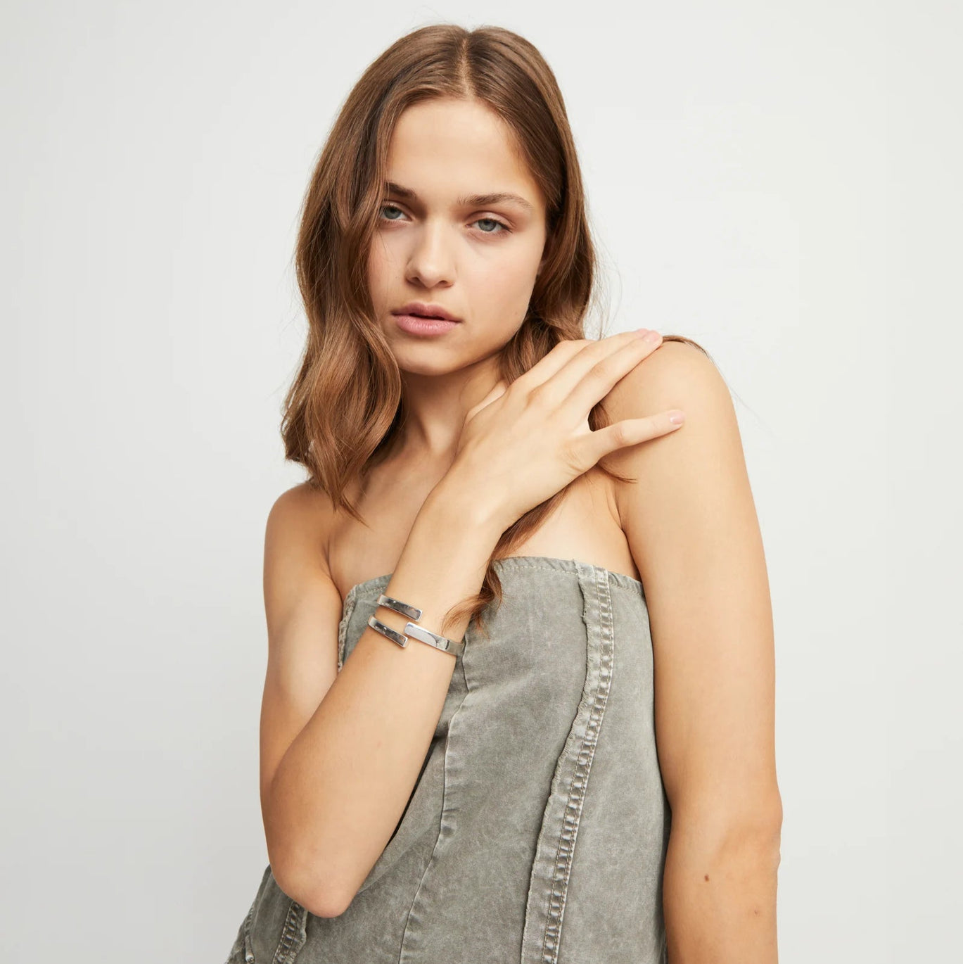 Uno De 50 Silver Plated Bangle