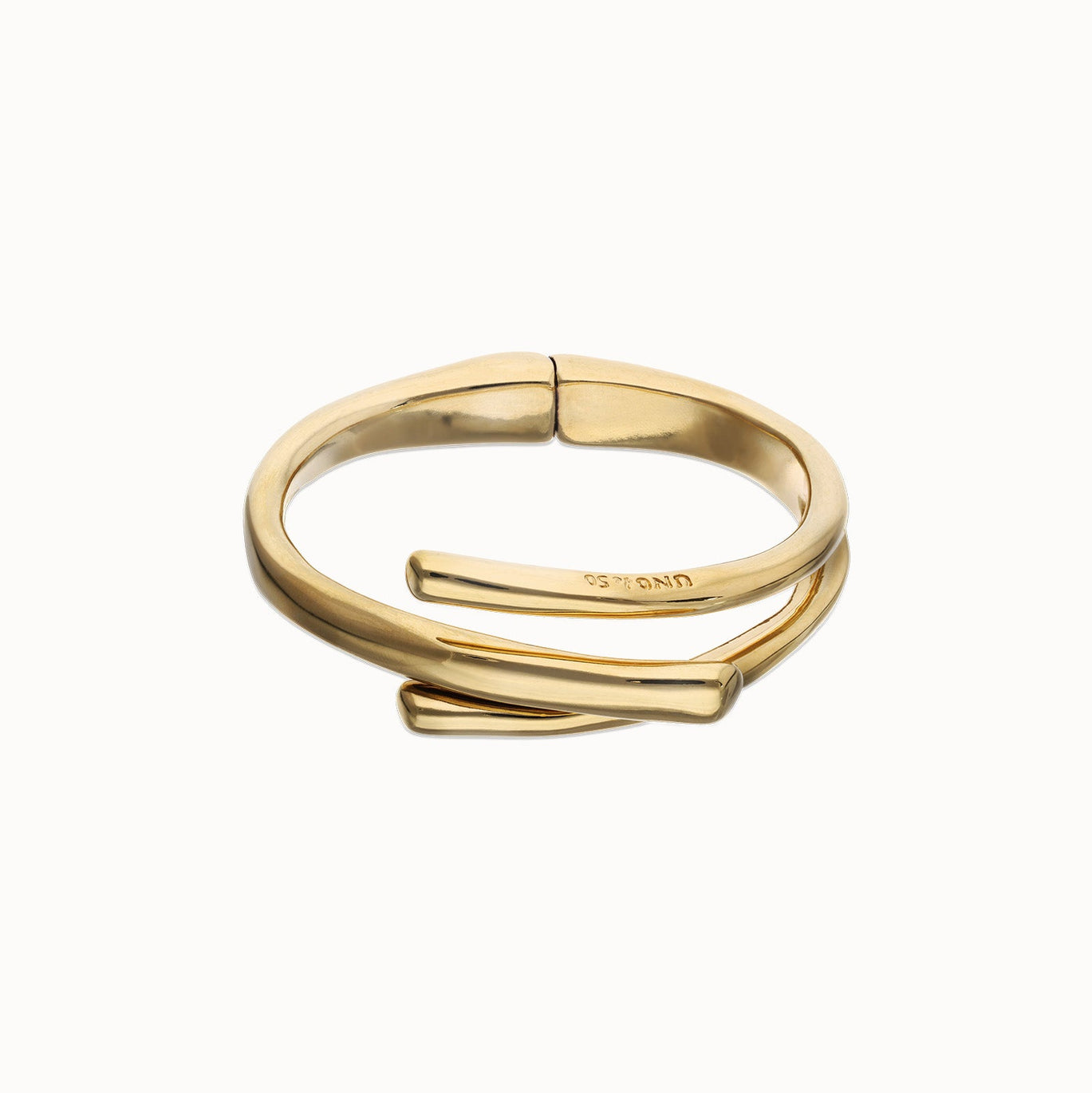 Uno de 50 Gold Intertwined Organic Shaped Bangle
