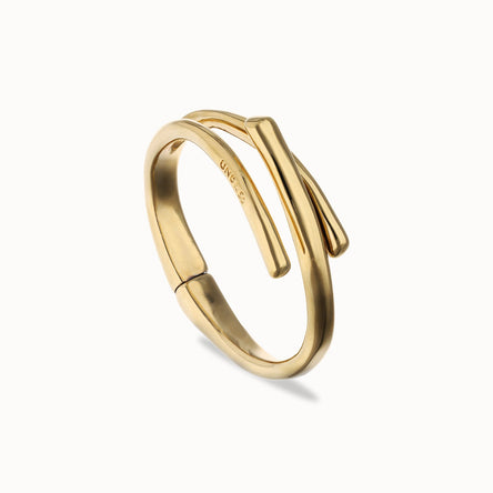 Uno de 50 Gold Intertwined Organic Shaped Bangle