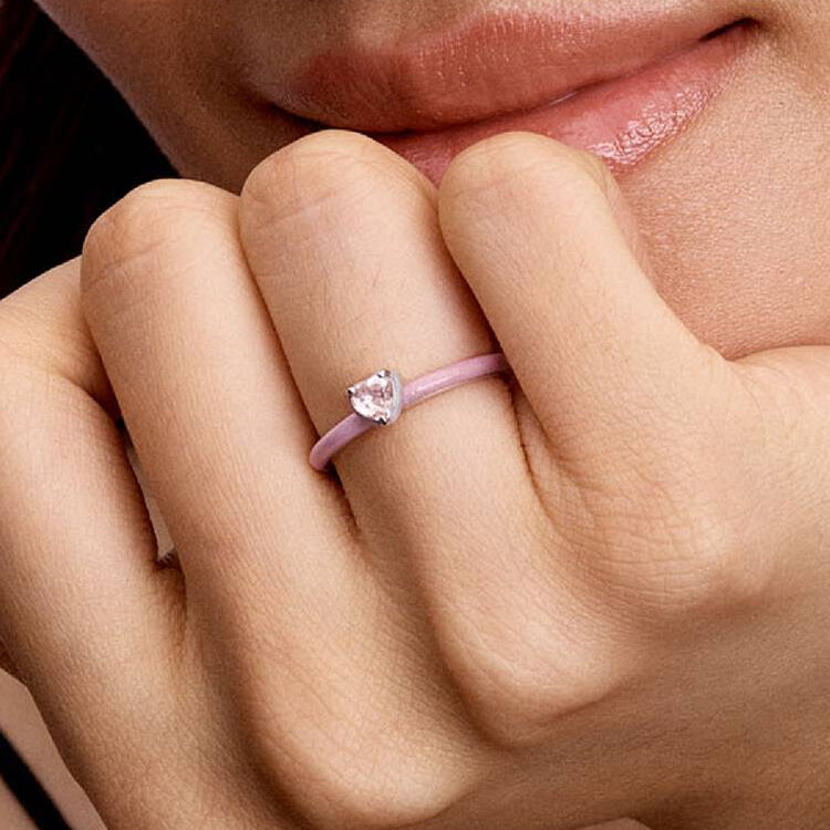 Pandora Pink Chakra Heart Ring