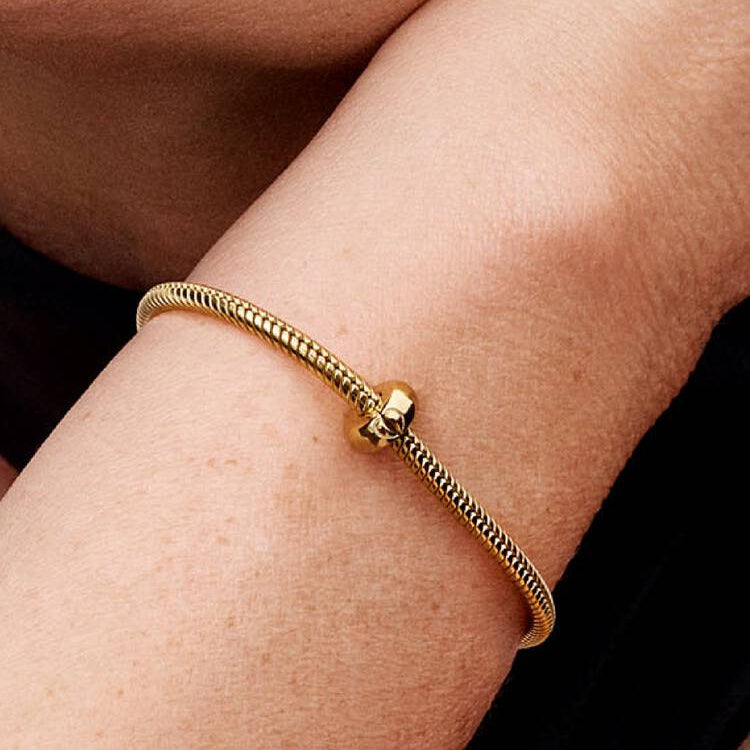 Pandora 14K Gold Plated Round Clip Charm