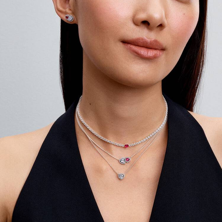 Pandora Halo Heart Choker
