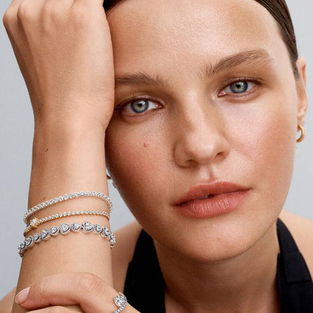 Pandora Sparkling Heart Tennis Bracelet