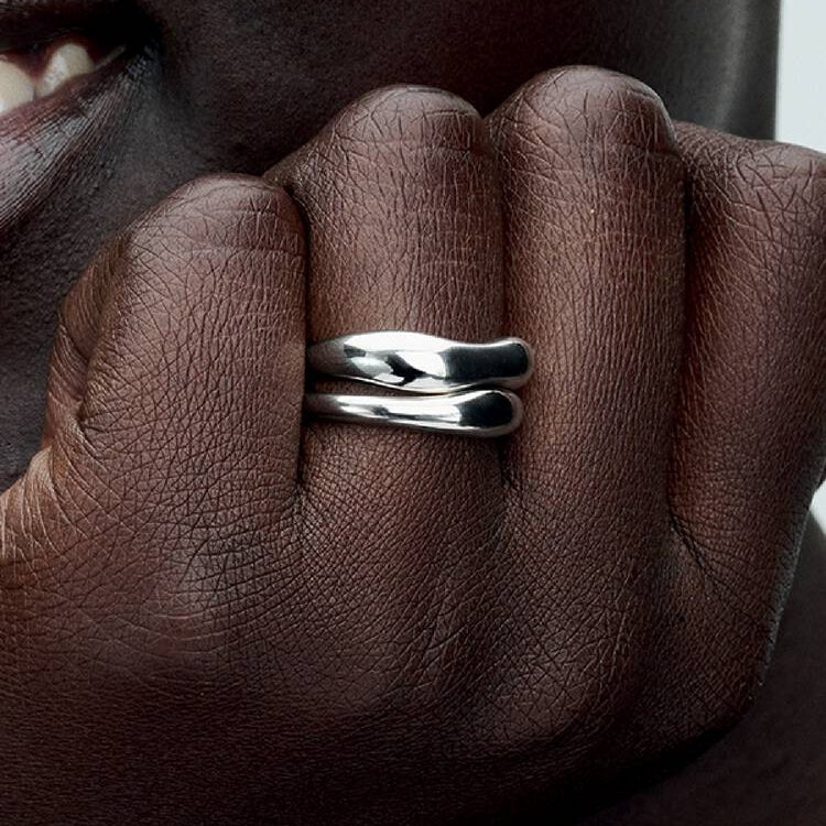 Pandora Organically Shaped Stacking Rings