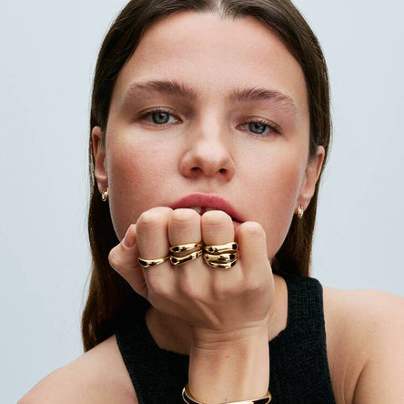 Pandora Organically Shaped Stacking Rings
