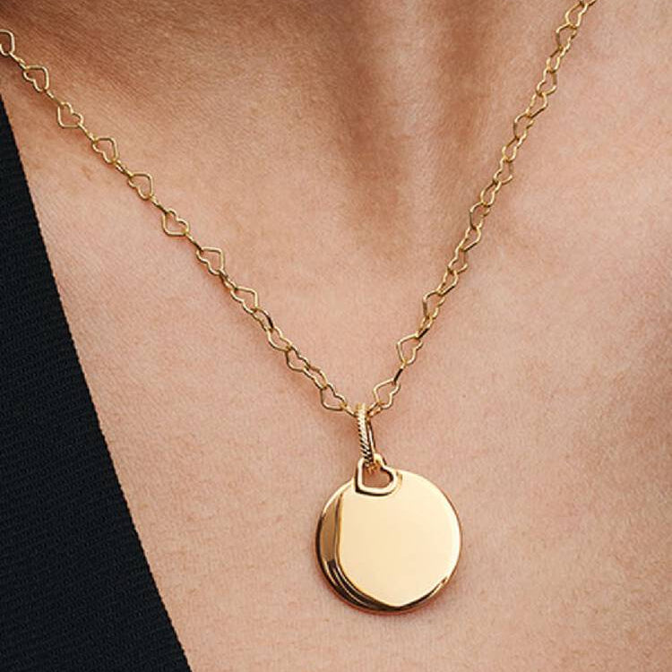 Pandora Engravable Round Tag Dangle Charm