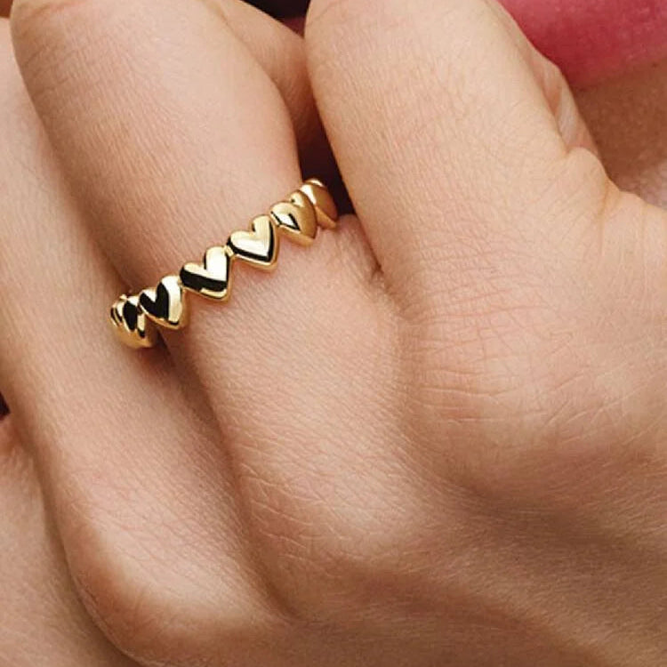 Pandora Row of Hearts Ring