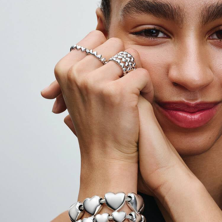 Pandora Row of Hearts Ring