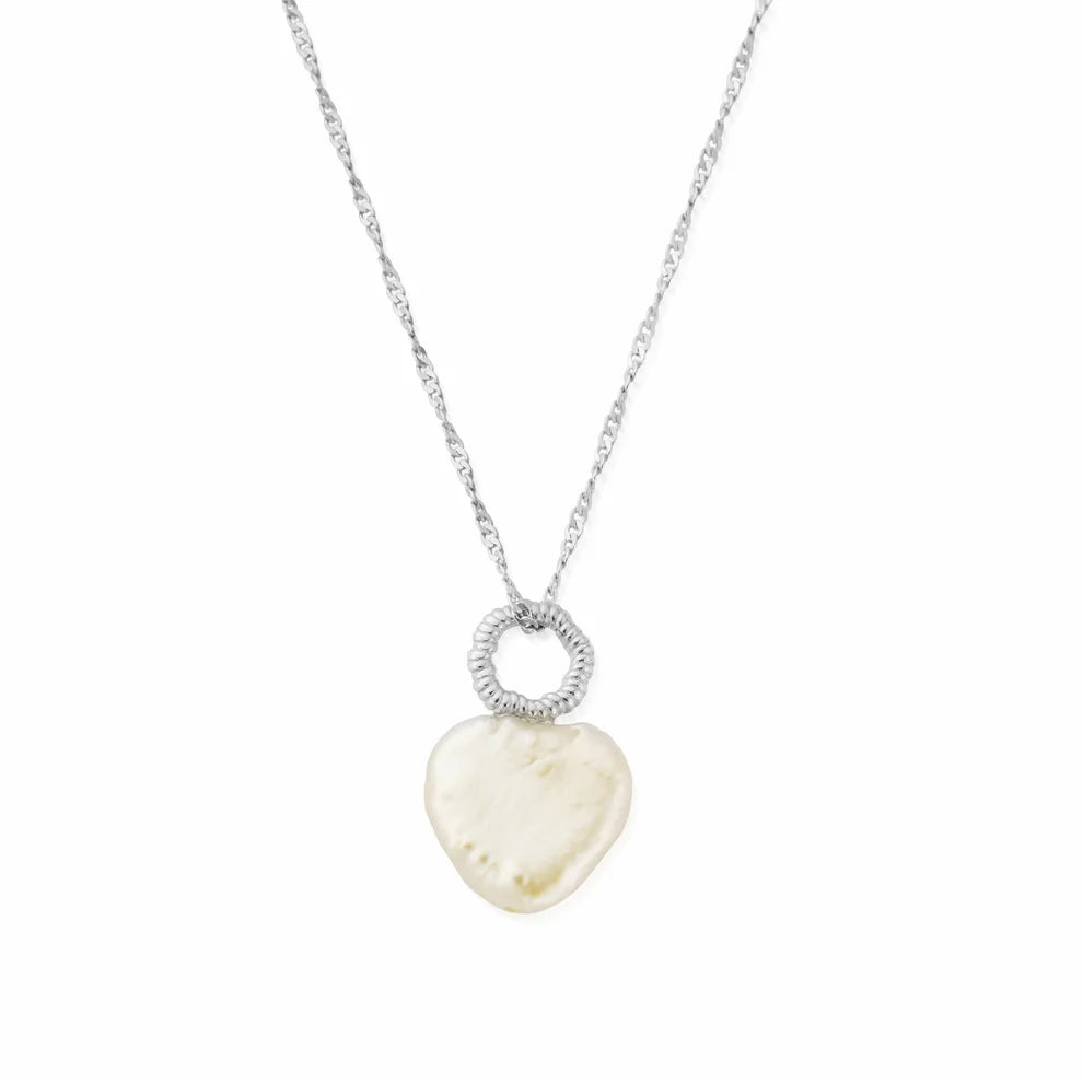 Chlobo Tiny Twisted Rope Chain Lucky Pearl Necklace