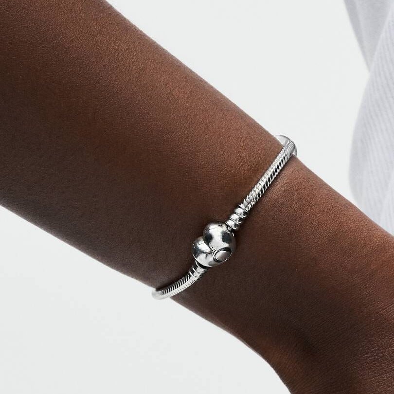 Pandora Moments Heart Clasp Snake Chain Bracelet