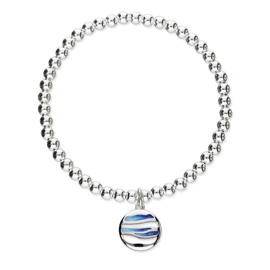 Ortak Orbit Silver Stretch Bracelet