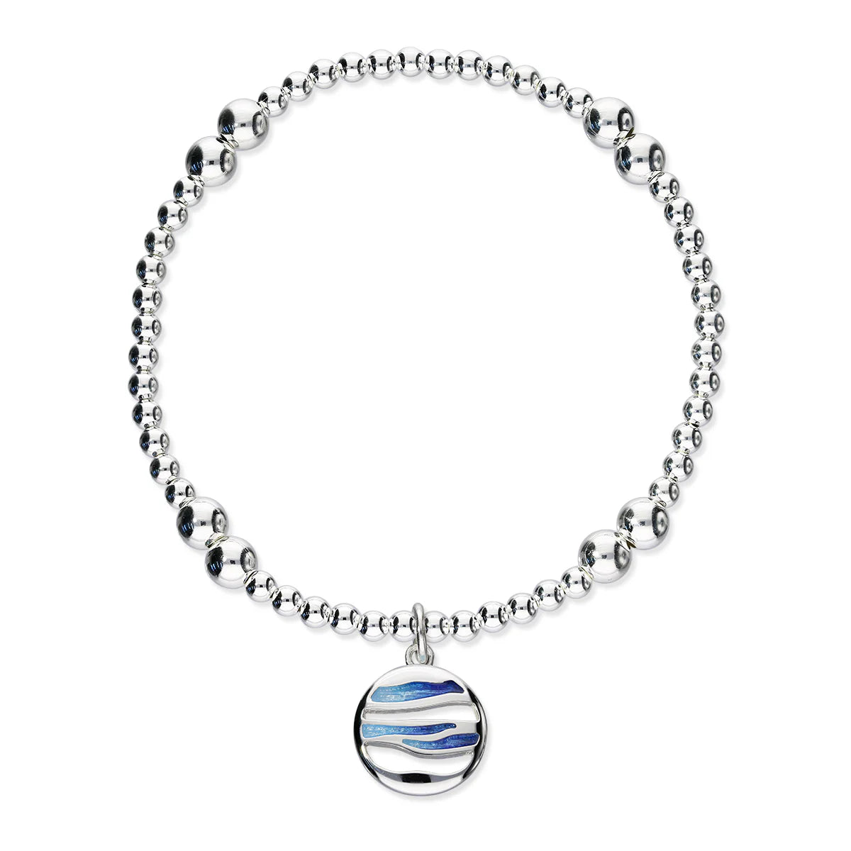 Ortak Orbit Silver Stretch Bracelet