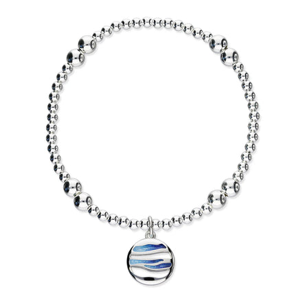 Ortak Orbit Silver Stretch Bracelet