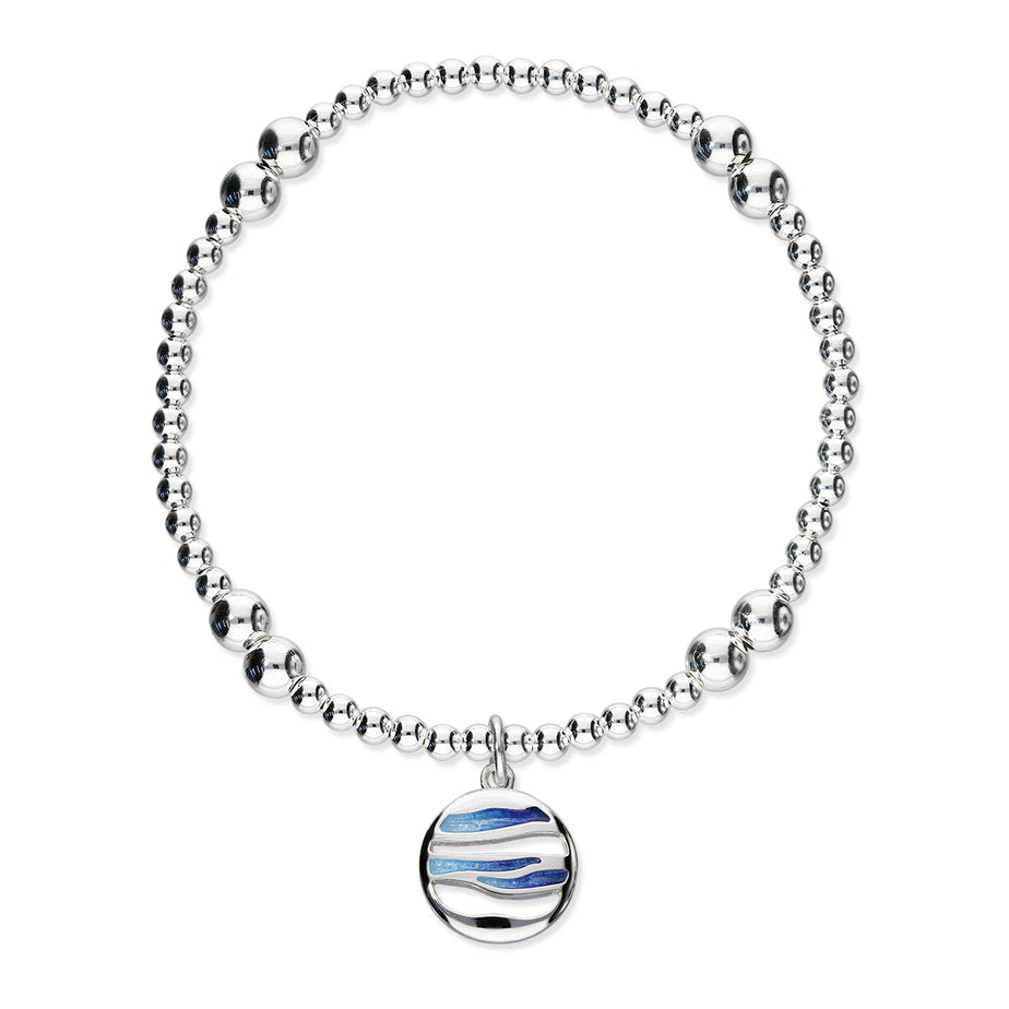 Ortak Orbit Silver Stretch Bracelet