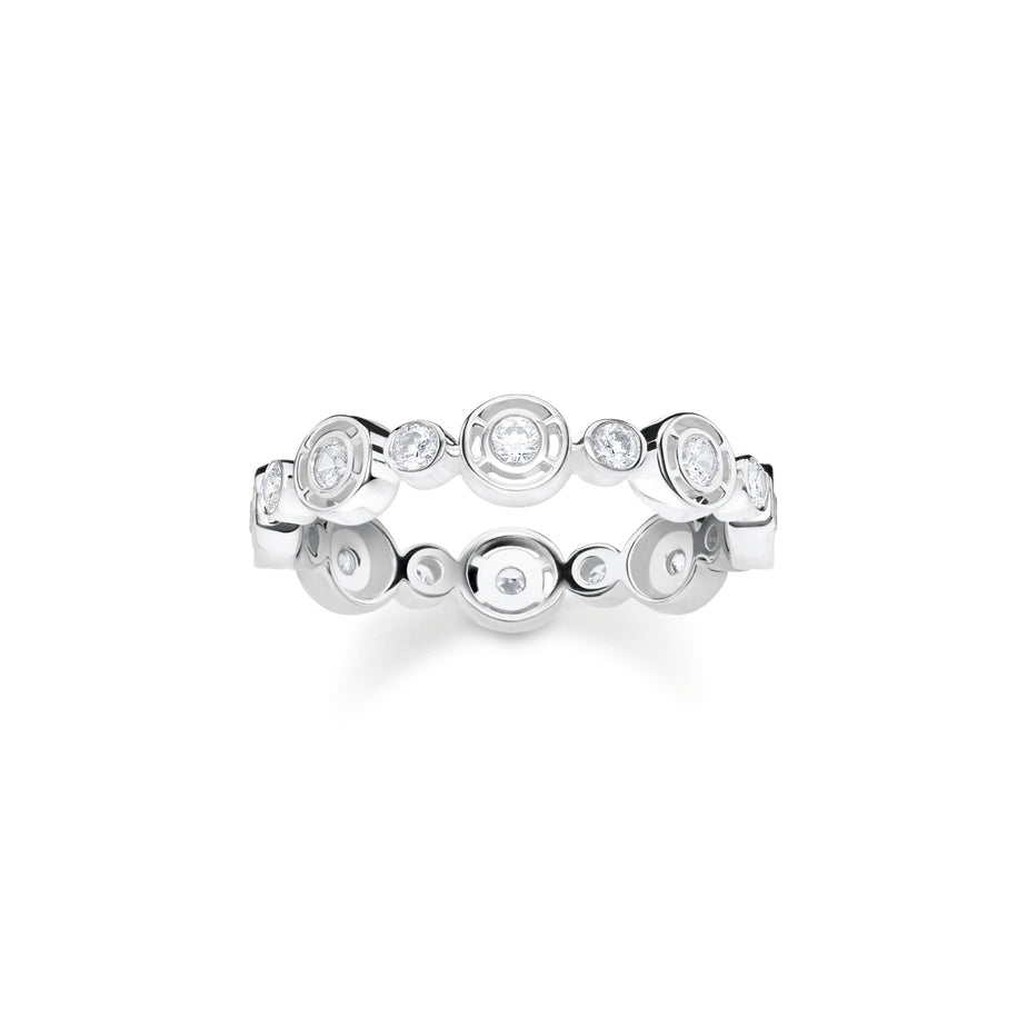 Thomas Sabo Silver Circles Ring with White Tones