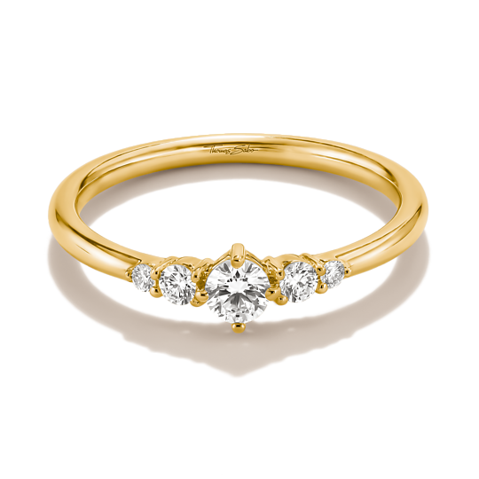 Thomas Sabo Gold Plated Cubic Zirconia Ring