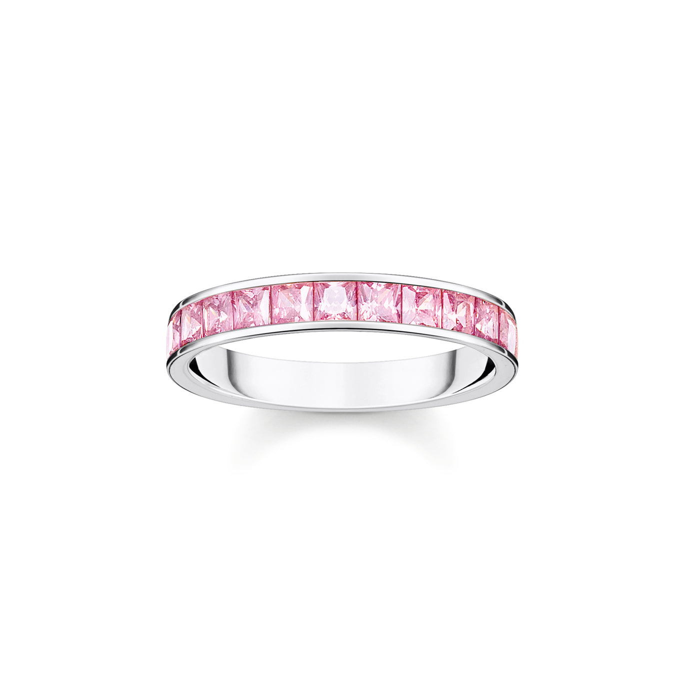 Thomas Sabo Silver Ring with Pink Stones