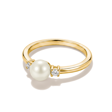Thomas Sabo Gold Plated Pearl Ring