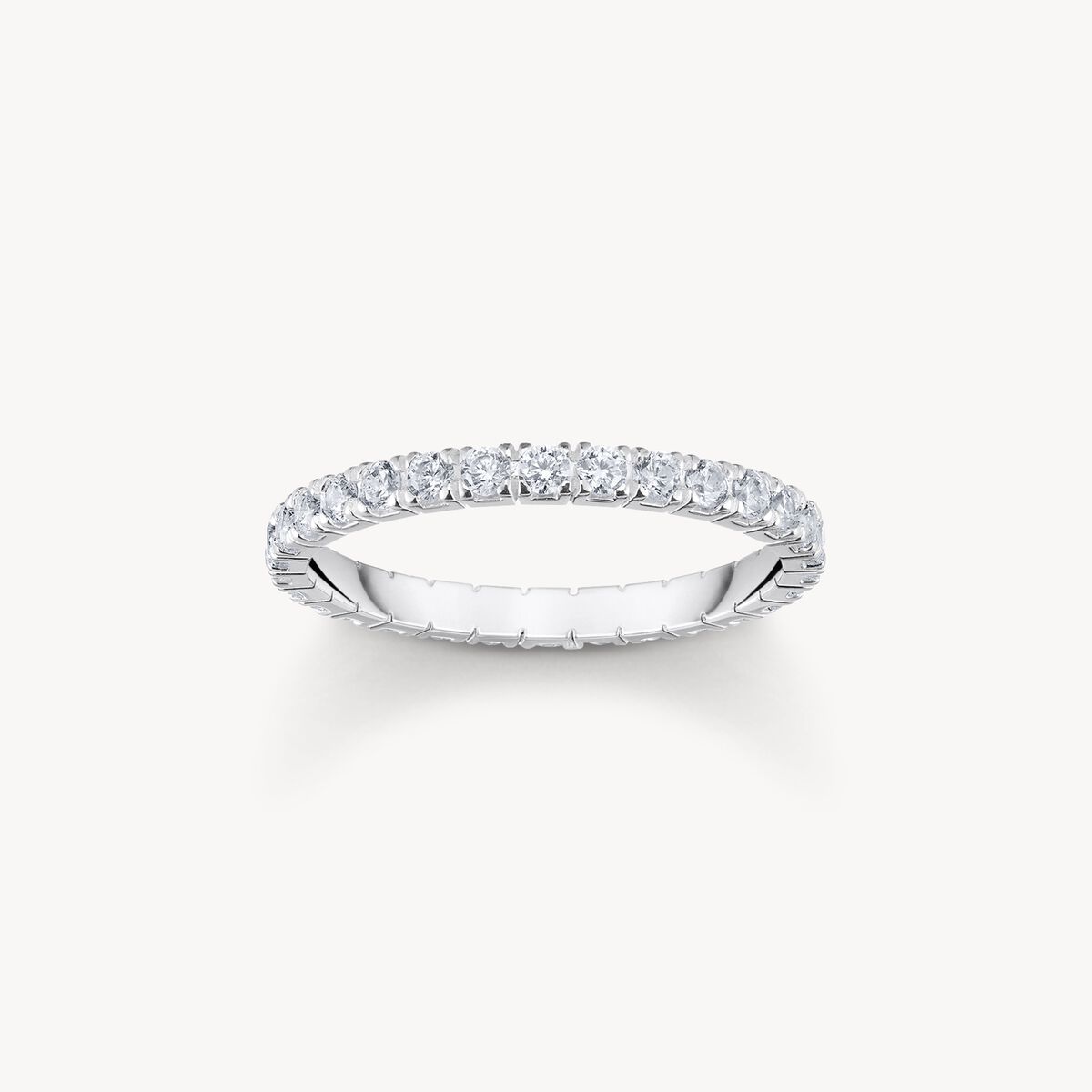 Thomas Sabo Silver Ring In Delicate Design With White Zirconia