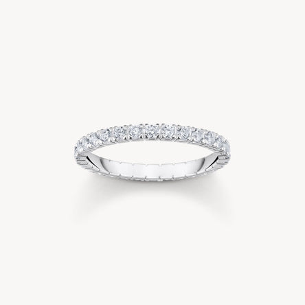 Thomas Sabo Silver Ring In Delicate Design With White Zirconia