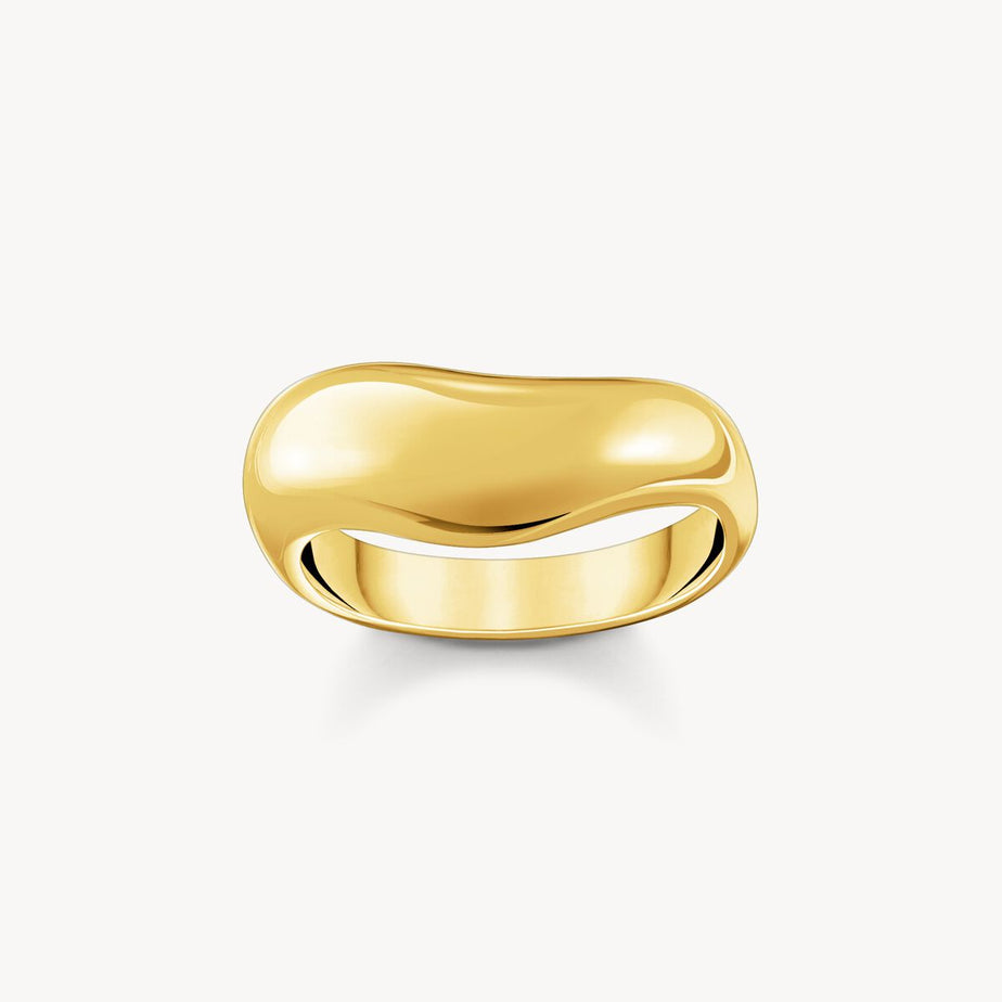 Thomas Sabo Gold-plated Ring In Organic Shape