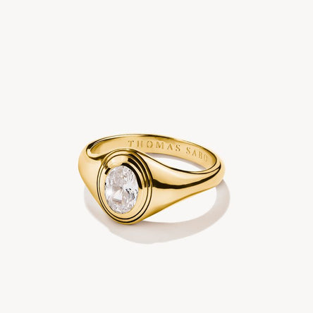 Thomas Sabo Gold Oval Zirconia Stone Ring