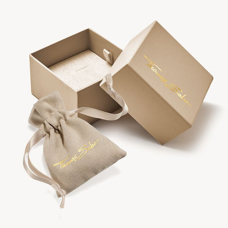 Thomas Sabo Gold Oval Zirconia Stone Stud Earrings