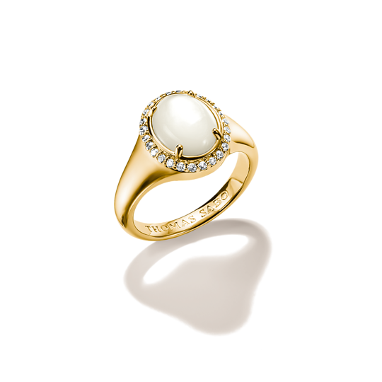 Thomas Sabo Gold Plated Mother of Pearl Ring