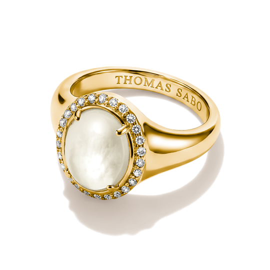 Thomas Sabo Gold Plated Mother of Pearl Ring