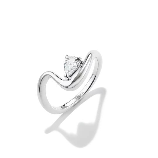Thomas Sabo Silver Ring with Teardrop Stone