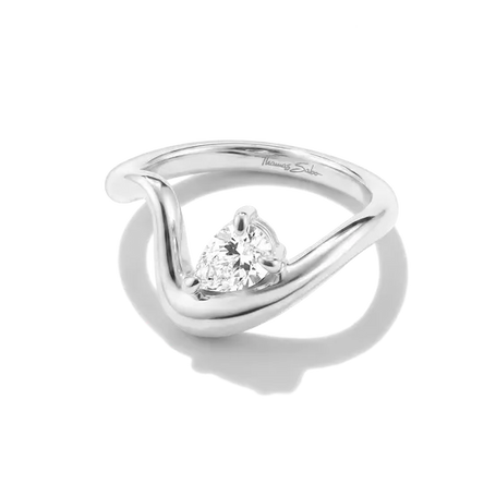 Thomas Sabo Silver Ring with Teardrop Stone